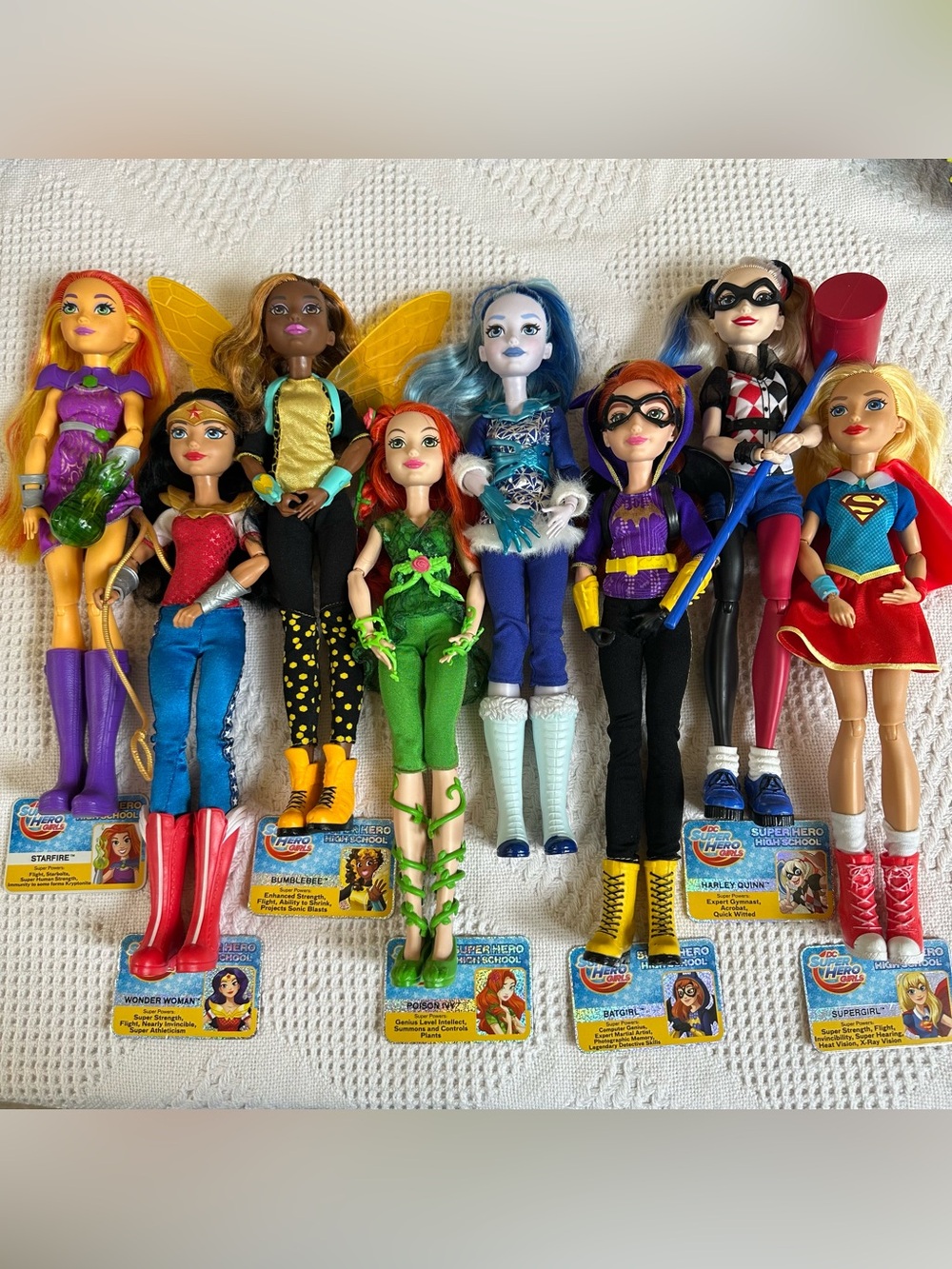 DC Super Hero Girls Dolls Lot of 8 Mattel 12” Figures Collectible Villains EUC